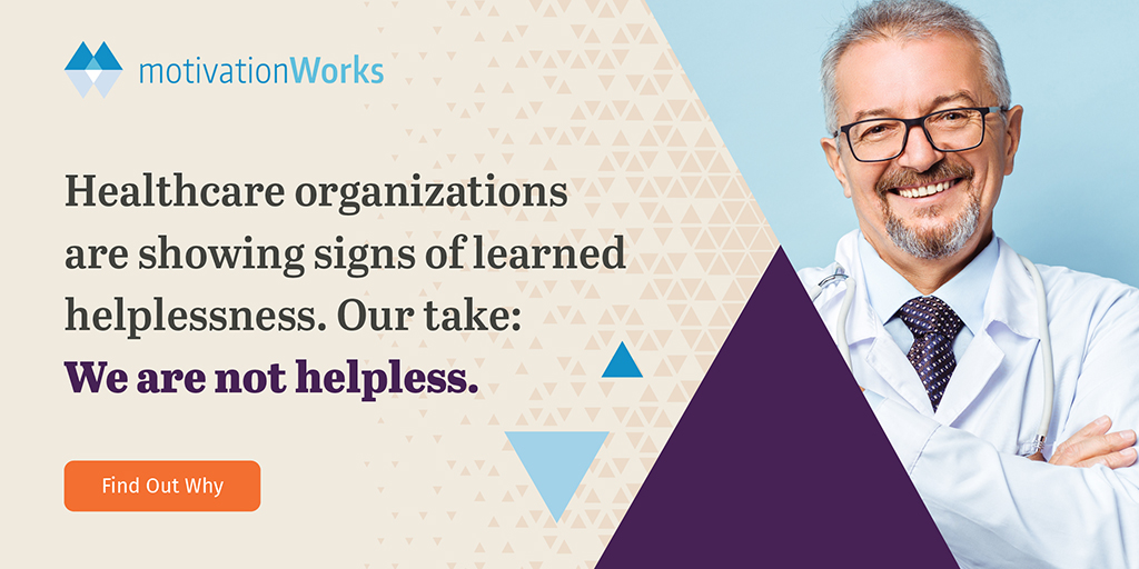 Healthcare organizations are showing signs of learned helplessness. Our take: We are not helpless. Find out why. 
#Care4Caregivers #SelfDeterminationTheory #healthcare bit.ly/39fDpIo