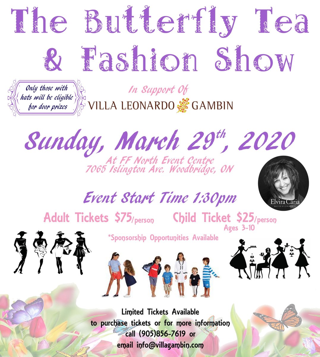 Join Us Sunday, Sunday March 29th for our 3rd Annual Butterfly High Tea &amp; Fashion Show 🦋

Tickets can be purchased here ... vaughan.snapd.com/events/view/13…