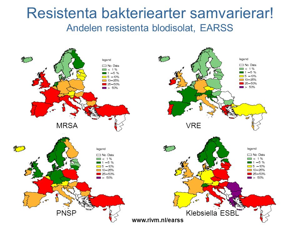 AgnesWold's tweet image. Det var någon här som undrade vilka som har bäst smittskydd, Sverige eller Spanien. Ja, ni kan ju titta på den här kartan över spridningen av antibiotikaresistenta bakterier