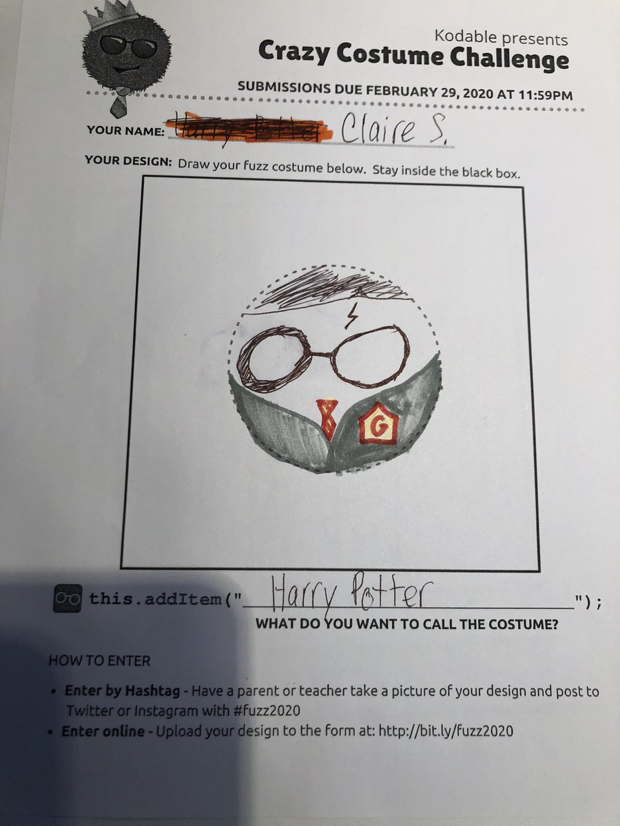 volibrary's tweet photo. VO students are showing off their creativity by designing a costume for their @Kodable fuzz! #fuzz2020 #codingforkids #VOHeart https://t.co/dyGuvtl6tX