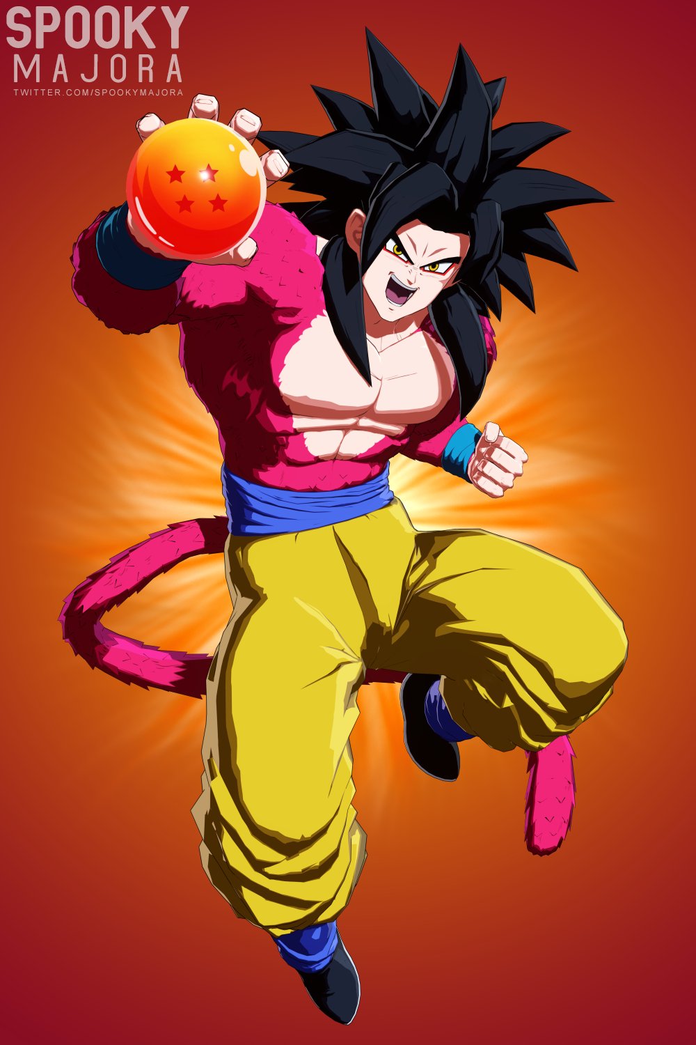 ArtStation - Goku Super Saiyan 4 from Dragon Ball GT