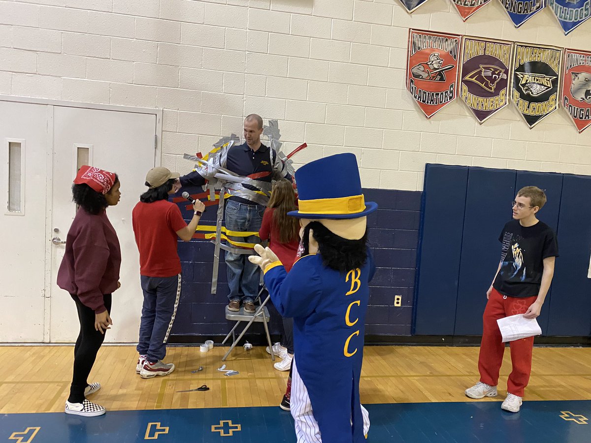 BCCSGA's tweet photo. The things @DrMooneyBCC @DrDavidMugerwa and @BCCAPNSL will do for cancer research! @LLSusa #ducktapeateacher #BaronsCrushCancer https://t.co/7k9vT7Bx9F