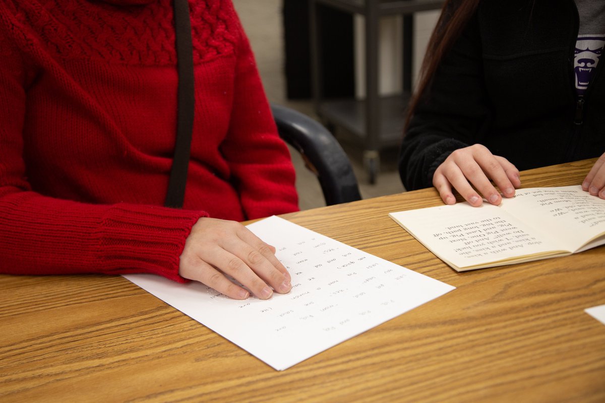 Braille Project 

Thank you to Klowey Noblitt for the work she has done with our visually impaired students by decoding passages, a book, and vocabulary word into braille.