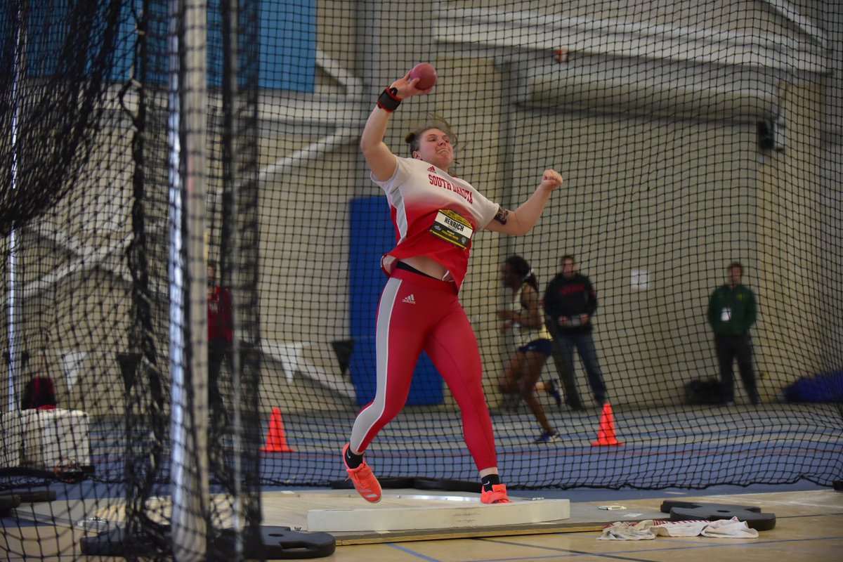 SDCoyotesXCTF's tweet photo. Women's Shot Put:

Callie Henrich takes sixth place with a toss of 48' 5.5" and Meredith Clark places eighth with 45' 5.75".

Josey Starner places 10th with 44’ 11.5”. https://t.co/Vi4shfCmCc