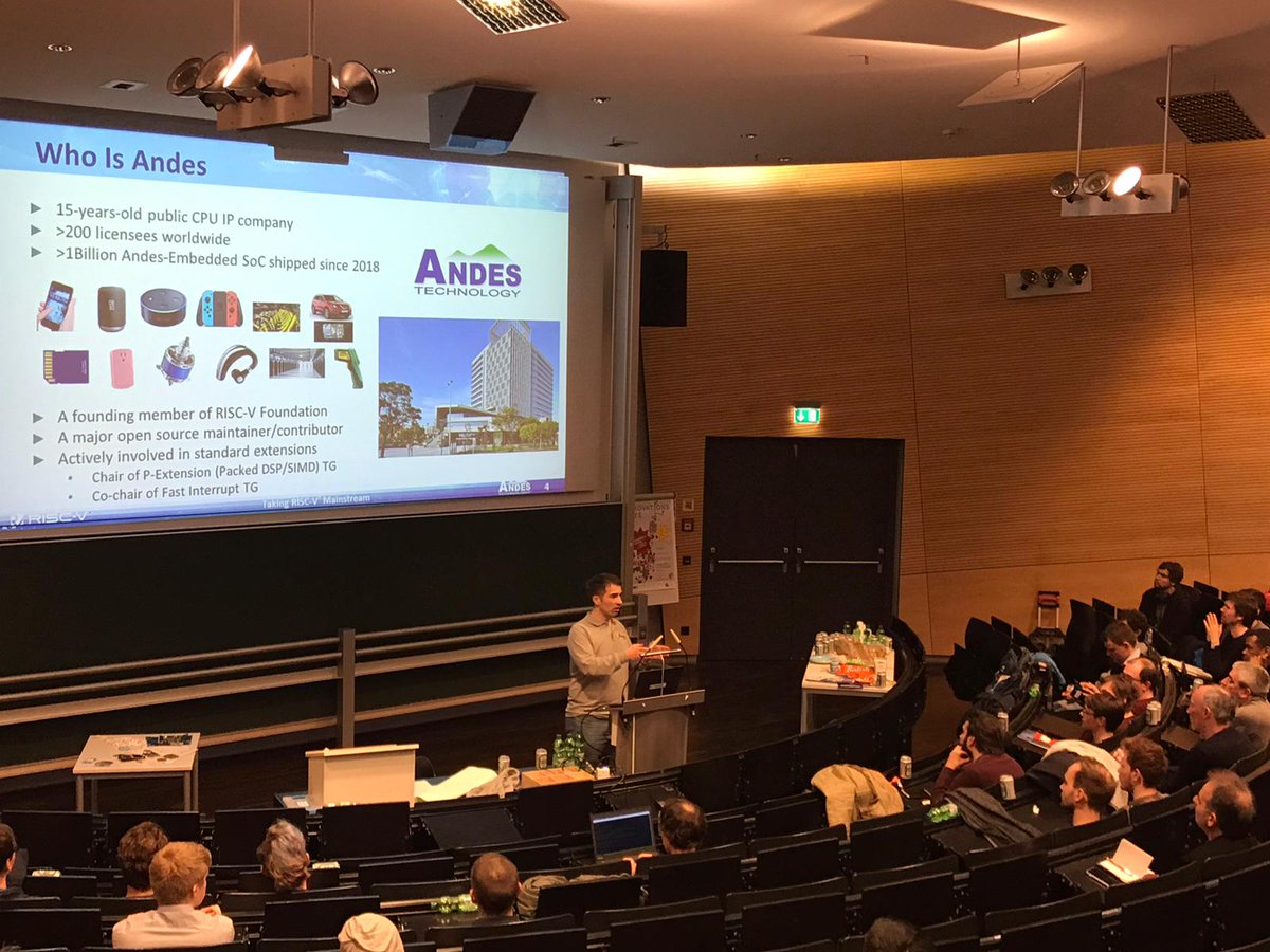 FlorianWoh's tweet photo. Rachel send me a picture of my talk, thank you! Very happy to have the chance to present at a Meetup for RISC-V in Munich 
#andestech #riscv https://t.co/GLqa6ZOX43
