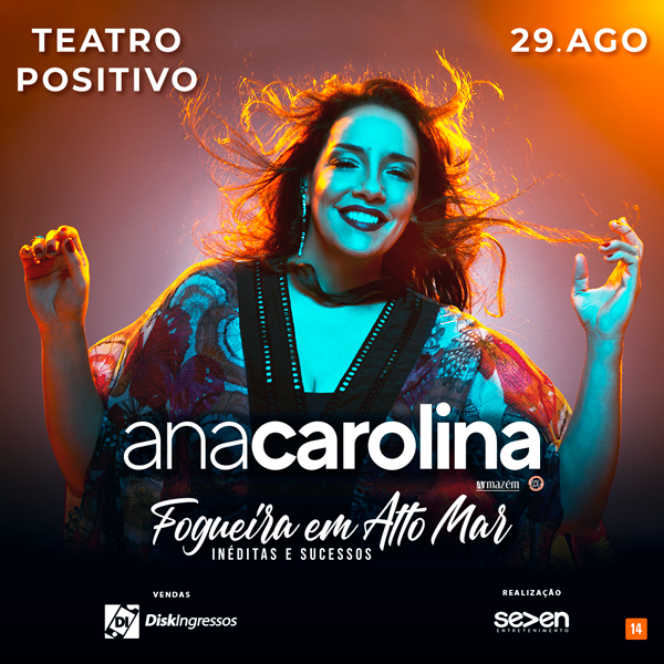 ELA ESTÁ DE VOLTA! 🎤29 AGOSTO - TEATRO POSITIVO

Ana Carolina chega a Curitiba com a turnê 'Fogueira em Alto Mar'. Um espetáculo imperdível para os amantes de música.

INGRESSOS: bit.ly/AnaCarolina2020

#anacarolina #mpb #musicabrasileira #fogueiraemaltomar