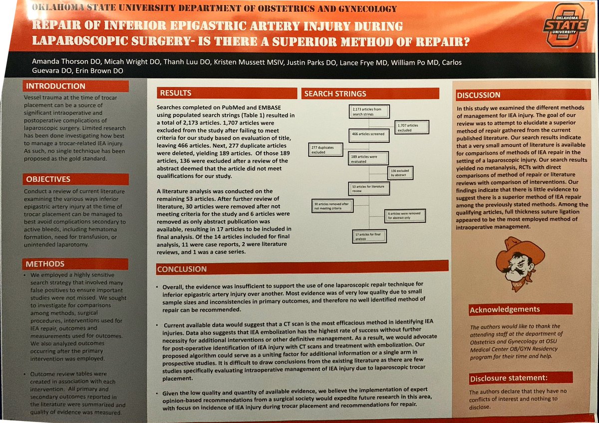 Good turn out from the OSU OB/GYN residents today at OSU Research day! <a href="/OSUMedicine/">OSU Center for Health Sciences</a> <a href="/OSUMedCenter/">Jamie Calkins</a> #obgyn #residency #FridayMotivation