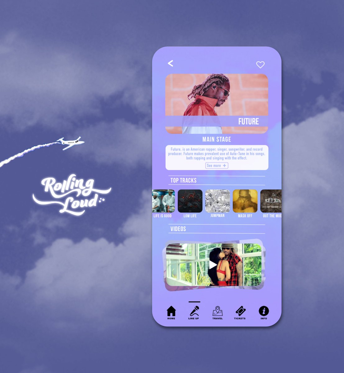 QendresaS_'s tweet photo. With @RollingLoud coming to Europe, i designed an app for festival goers to use before&amp;during their festival experience🥳! https://t.co/ULyCSgt8Te