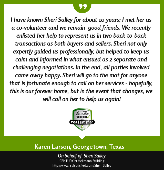 Recommendations like this are energizing. Wow. realsatisfied.com/Sheri-Salley via <a href="/realsatisfied/">RealSatisfied</a>