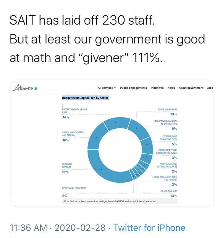 BowieChad's tweet image. So much in this screen shot to comment on.  The UCP is systematically destroying education in this province.  Funding schools through vending machines?  Is this the ALberta YOU voted for?  #notwhativotedfor @YourAlberta