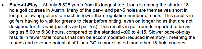 BrandonTucker's tweet photo. Reading over the NGF notes on Lions. They say pace backs up because of short par 4s and par 5s. Would a rollback help?
I should mention there is nothing in their report about fivesomes being allowed at all times, which I where I would start. #atxgolf https://t.co/aFkDksD1pD