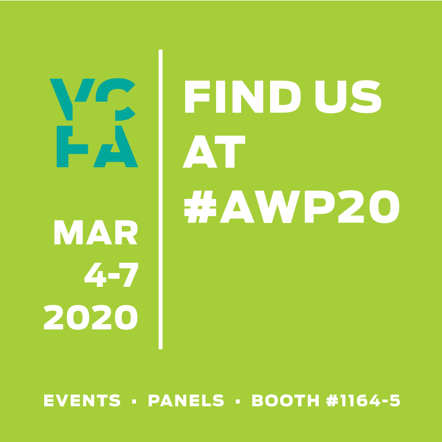 VCFA's tweet photo. Find us at #AWP20 next week, March 4-7, in San Antonio, TX! cc: #vcfawriting @vcfawcya @vcfawritepub @hungermtn RSVP to our #vcfaevents at https://t.co/CUbnePFels https://t.co/zQLhR7oJGw