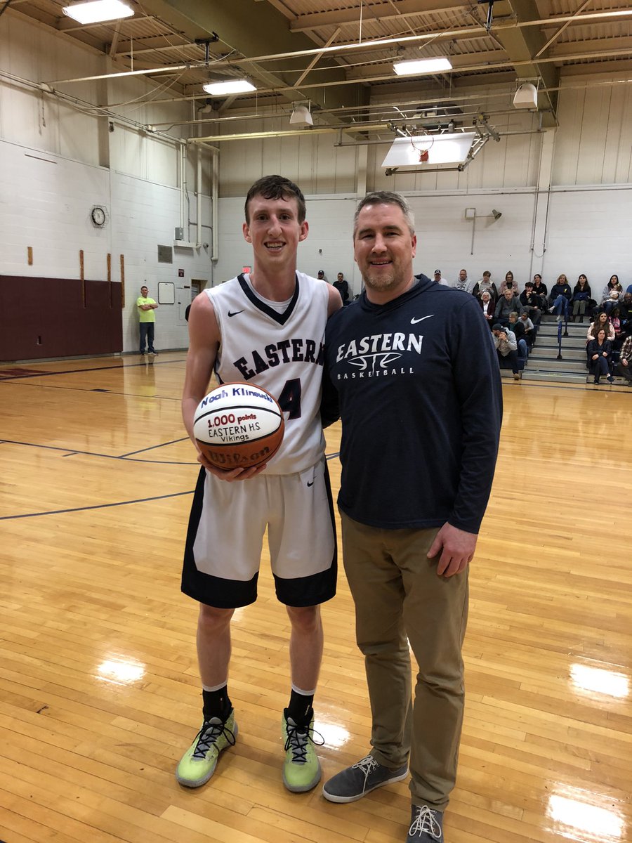easternviking's tweet photo. Congratulations to Noah Klinewski on scoring his 1,000 points. https://t.co/aex9m42tFI