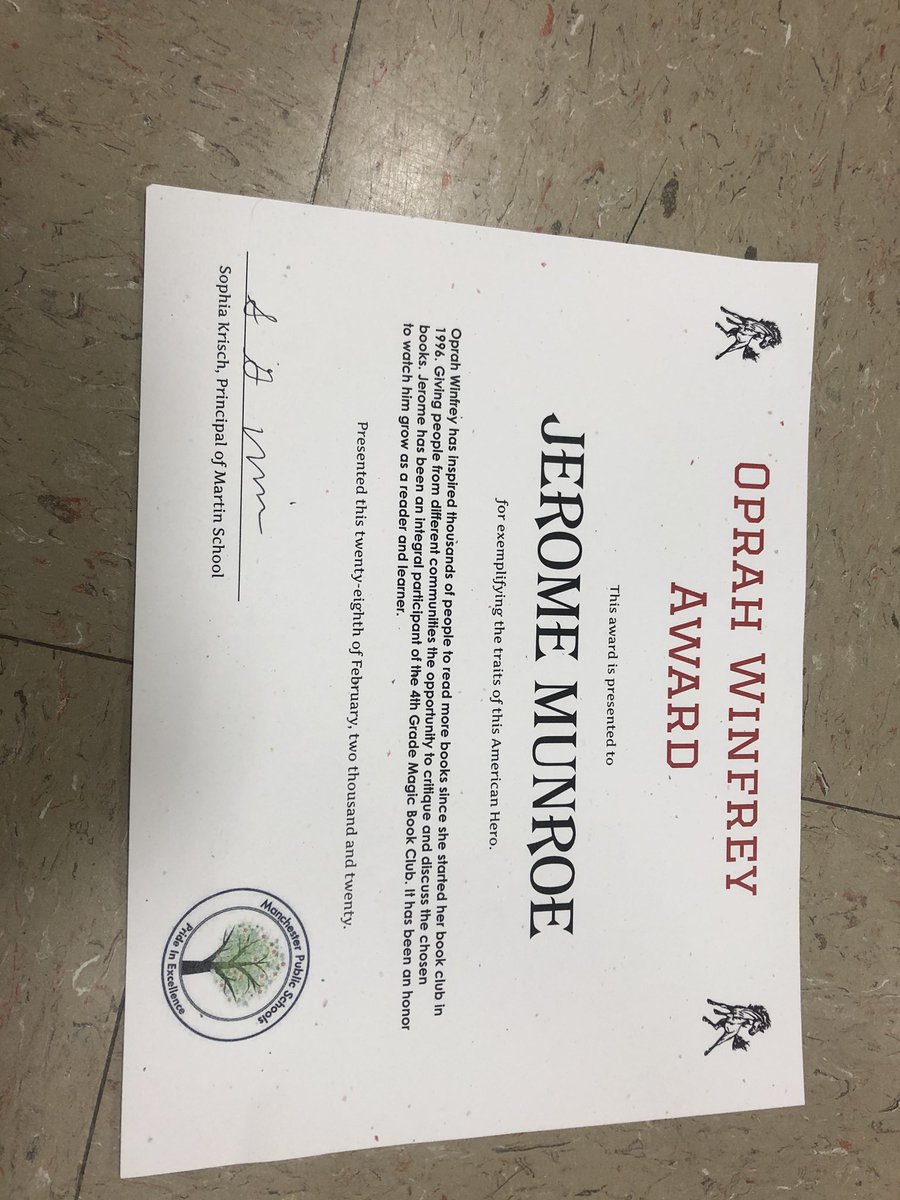 We had an AWESOME town meeting for Black History Month today featuring our Martin Award Ceremony - teachers created awards based on Black Heroes and awarded 12 awesome kiddos! We also re-honored Ryan and Rowan for being award the Manchester MLK Award 👏🏻👏🏻