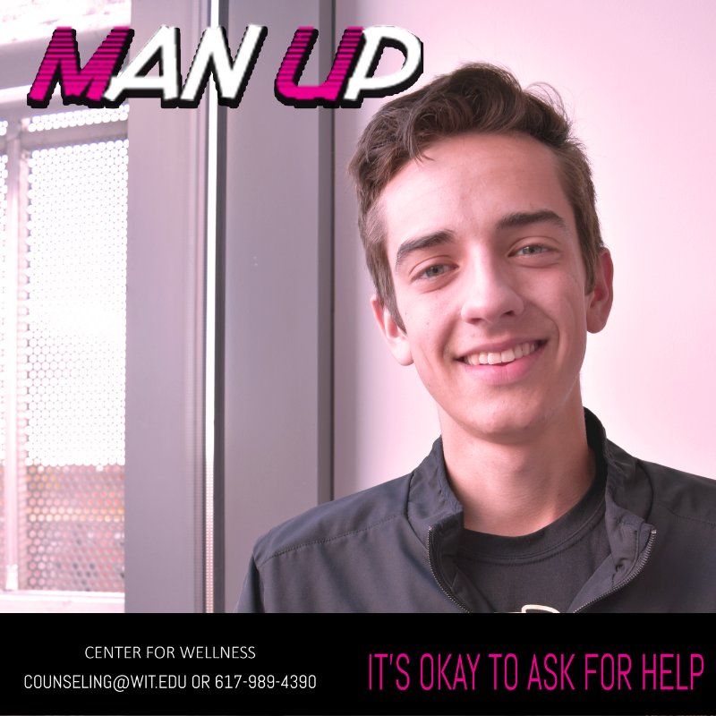 Witwellness's tweet photo. “It doesn’t have to take over your life, it doesn’t have to define you as a person, it’s just important that you ask for help. It’s not a sign of weakness.”- Robert Moran, Mechanical Engineering 2021 #ManUpWit https://t.co/BxOFC7Z0Yb