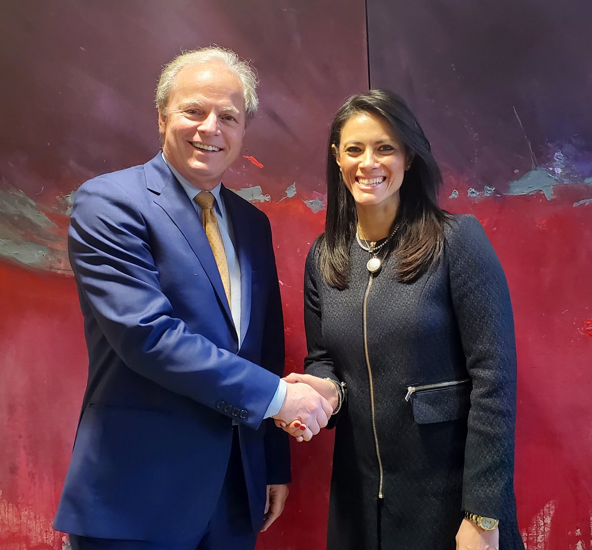 Axel_vanT's tweet photo. Pleased to welcome @RaniaAlMashat to @WorldBank to discuss our shared ambitions for #development in #Egypt and across the Middle East and North Africa region, including priorities like maternal and child health. https://t.co/RBCxapIm1J