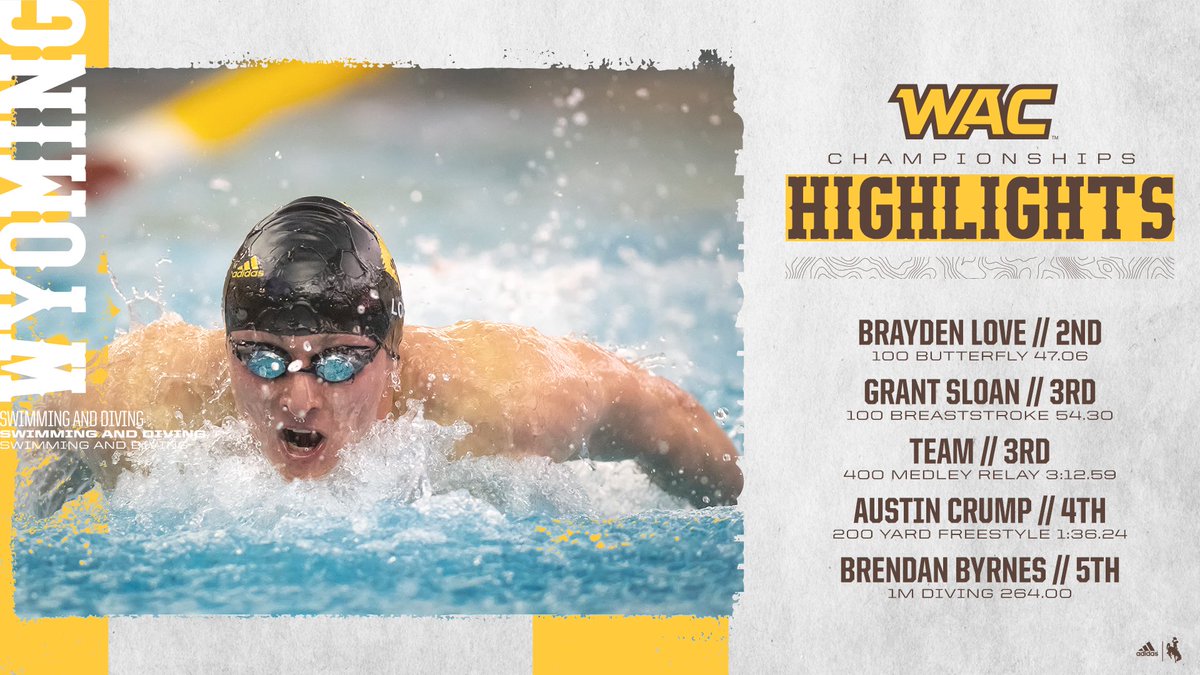 wyo_swimdive's tweet photo. Day 3️⃣ of the WAC Championships are wrapped up!
Results ⬇️
#OneWyoming #GoWyo https://t.co/nW9sl3vaI9