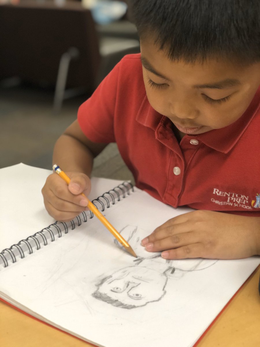 Rpcs3rd's tweet photo. We’ve been studying important figures of the American Revolution and are practicing drawing their portrait. @rentonprep https://t.co/fktqVPfCam