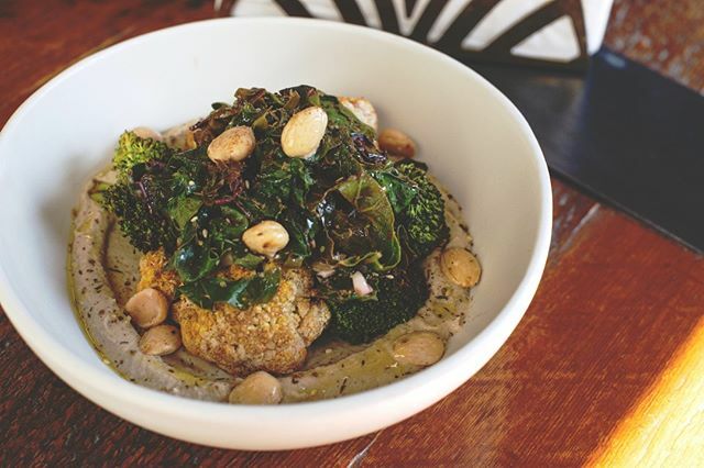 Talk about local!
Check out the Agritopia Veggie Bowl special @fire_and_brimstone. Loaded with fresh roasted veggies from @agritopiafarm over baba ganoush and marcona almonds on top. 😍 ift.tt/3ck4hZl