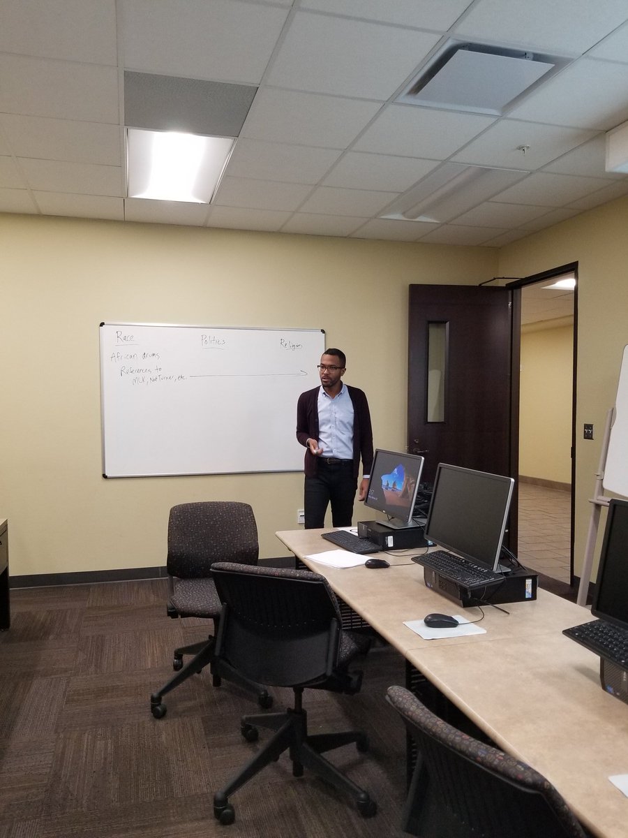 DrPPMartin's tweet image. Qualitative Workshop on an upcoming presentation led by Dr. Derek Blackwell on Christian Hip Hop in the Face of Racist Unrest #AAFCPLAB #PVAMU