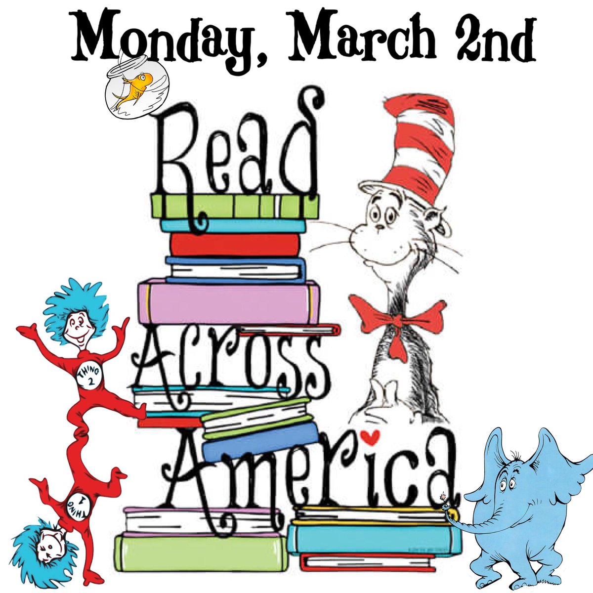 KenwoodUnited's tweet photo. Monday March 2nd we'll say "Hip-hooray" and celebrate a very special day! For Dr. Seuss's birthday on Monday, students may wear a Seuss themed shirt with uniform bottoms. #readacrossamerica #MDCPSReadAcrossAmerica #MDCPSReads @MDCPSAcademics @MDCPS_ELA @MDCPSREADING @MiamiCAO https://t.co/ayKwK18xMs