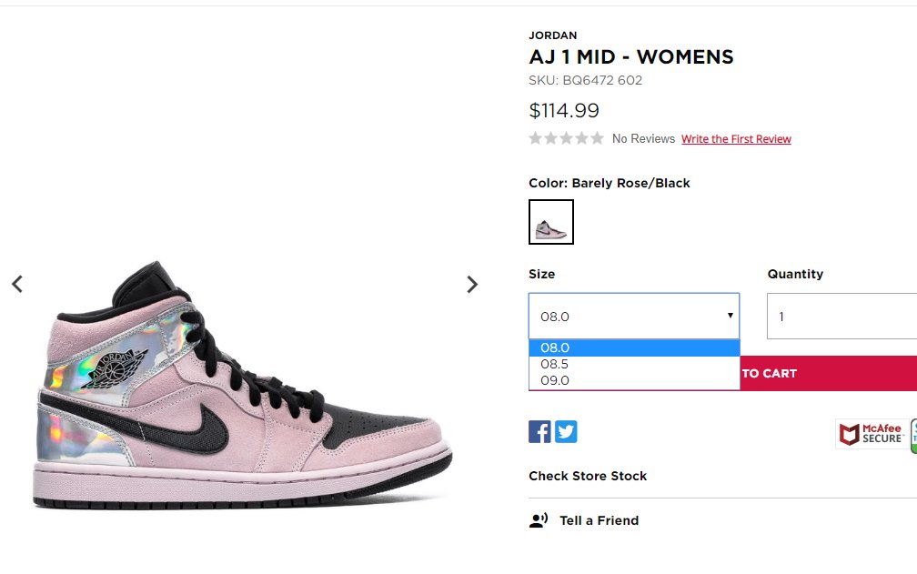 air jordan 1 mid wmns barely rose