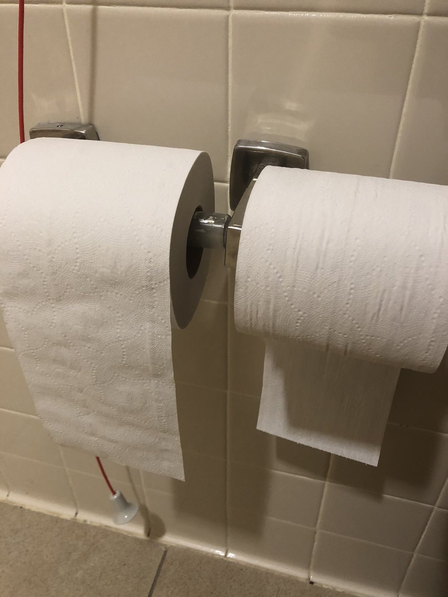 antony_ibrahim0's tweet photo. The bathroom at the children's hospital has toilet paper in the over orientation AND in the wrong one. The inclusivity is amazing at #CHW. https://t.co/mavpmkdIZJ