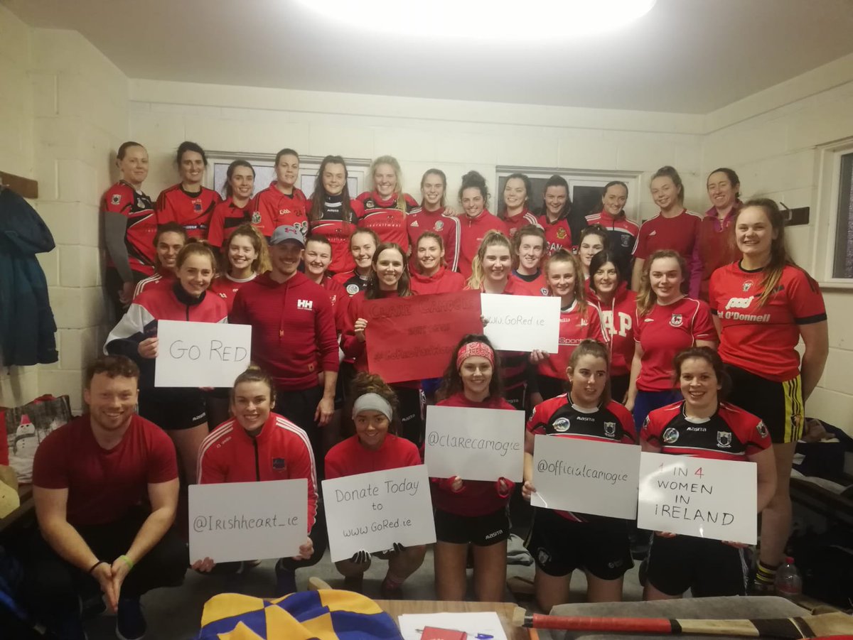 Niamh O'Dea (@niamhodea) on Twitter photo <a href="/ClareCamogie/">OfficialClareCamogie</a> players & management supporting <a href="/Irishheart_ie/">Irish Heart Foundation</a> initiative #GoRedForWomen.This campaign is raising awareness of & helping to prevent deaths from cardiovascular disease.
To donate or for more info visit GoRed.ie
<a href="/OfficialCamogie/">The Camogie Association</a> @WomensGPA
#ClareGoRed <a href="/ClareCamogie/">OfficialClareCamogie</a> players & management supporting <a href="/Irishheart_ie/">Irish Heart Foundation</a> initiative #GoRedForWomen.This campaign is raising awareness of & helping to prevent deaths from cardiovascular disease.
To donate or for more info visit GoRed.ie
<a href="/OfficialCamogie/">The Camogie Association</a> @WomensGPA
#ClareGoRed
