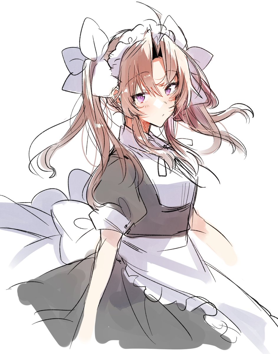 kagerou (kancolle) 1girl maid solo enmaided alternate costume twintails maid headdress  illustration images