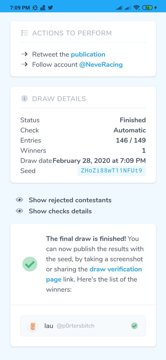 NeveRacing's tweet photo. Tenemos ganadora del saco de 20c 
@p0rtersbitch  muchas felicidades y a su amig@ etiquetad@ que gana Caja Helada ♥️
Manden DM para reclamar su premio. Tienen 24 horas. https://t.co/b5Vnzy0Y2t