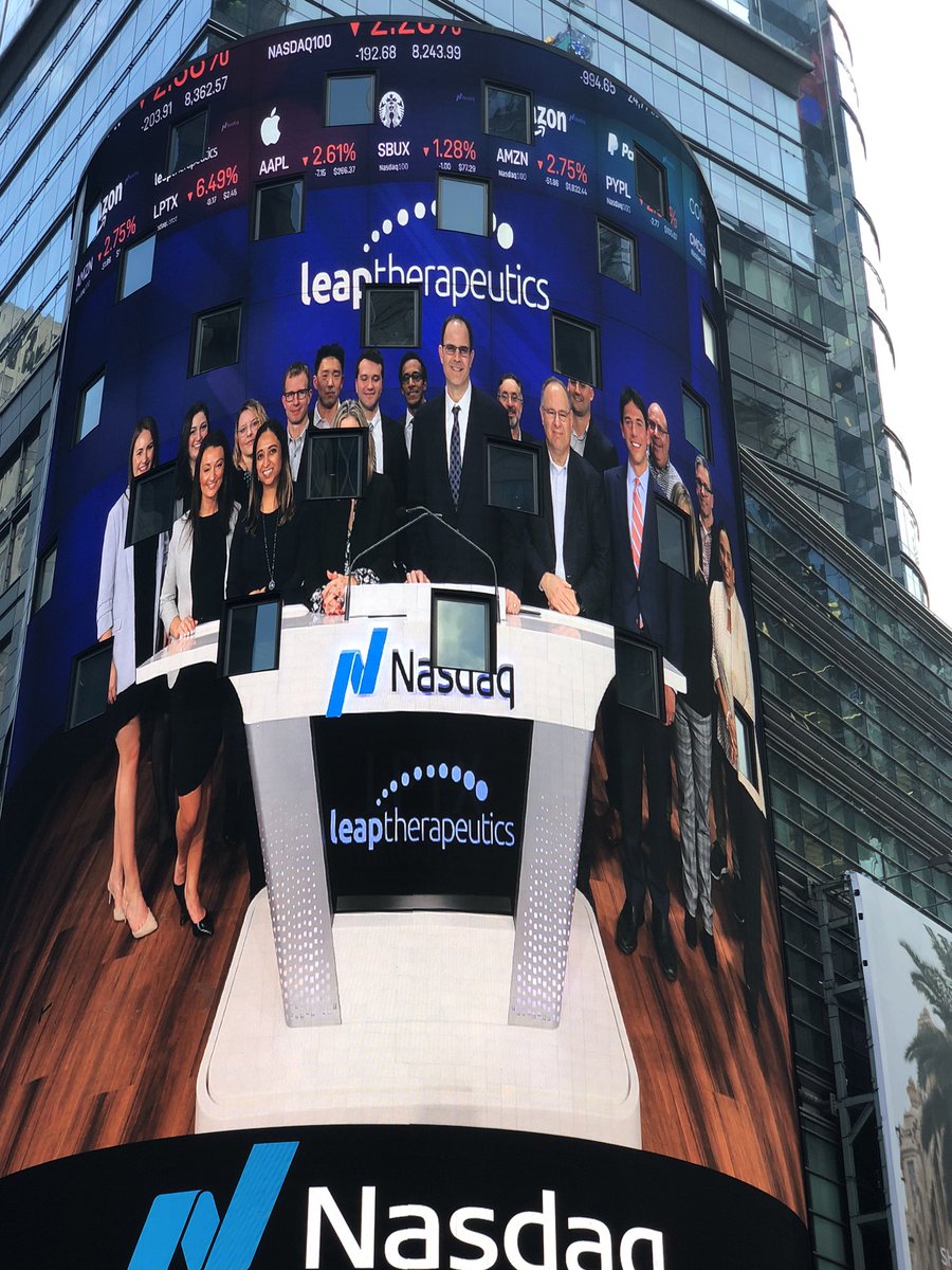 deonsi's tweet photo. Honored to ring the @Nasdaq closing bell with @LeapTherapeutic and to recognize the birthday of my former CEO and mentor Henri Termeer. #stopcancer #genzyme https://t.co/Hk6OILl6yv