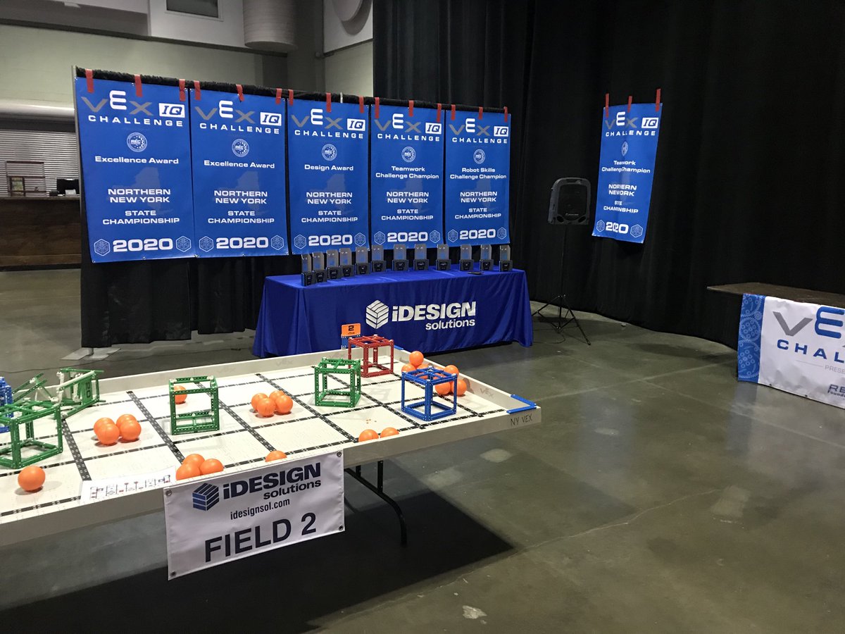 ScottRead85's tweet photo. VEX IQ station all set up and ready to go for the Northern NY State Championship in Syracuse.  #idesignsol https://t.co/y6KM3eNO5A