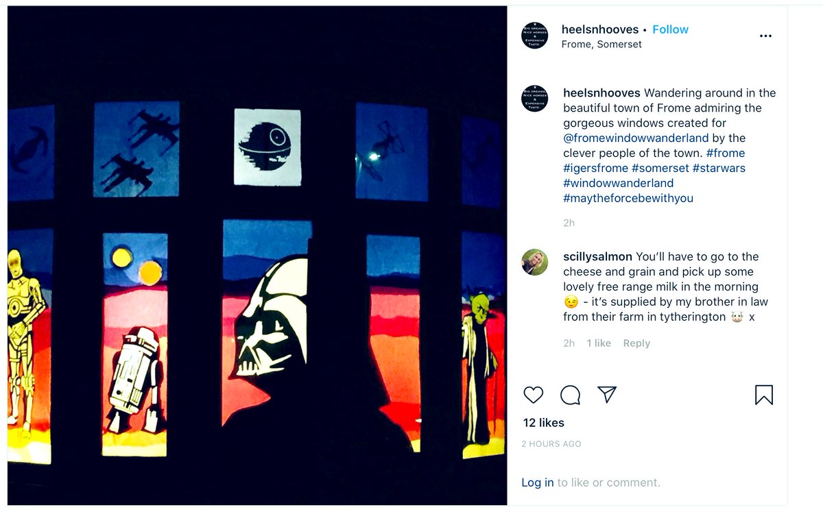 Enjoying the explosion of creativity across #Frome this weekend for #WindowWanderland 
Couldn’t stop smiling all night...3 more evenings to go thank goodness! 😍👏✨