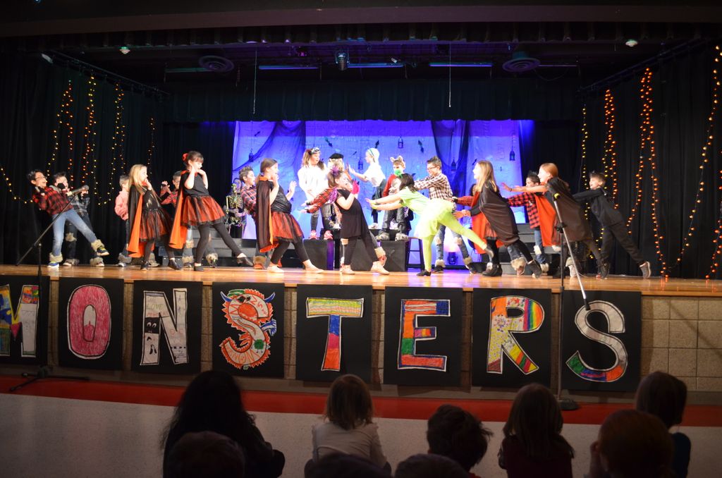 AnthonySchool's tweet photo. Our 3rd grade students performed "We are Monsters" today. They had so much fun and enjoyed teaching us that we can be friends - even when we have differences. #TAStudents #ExperienceExceptional #TASdrama #TASvalues https://t.co/hbhMNkneQZ