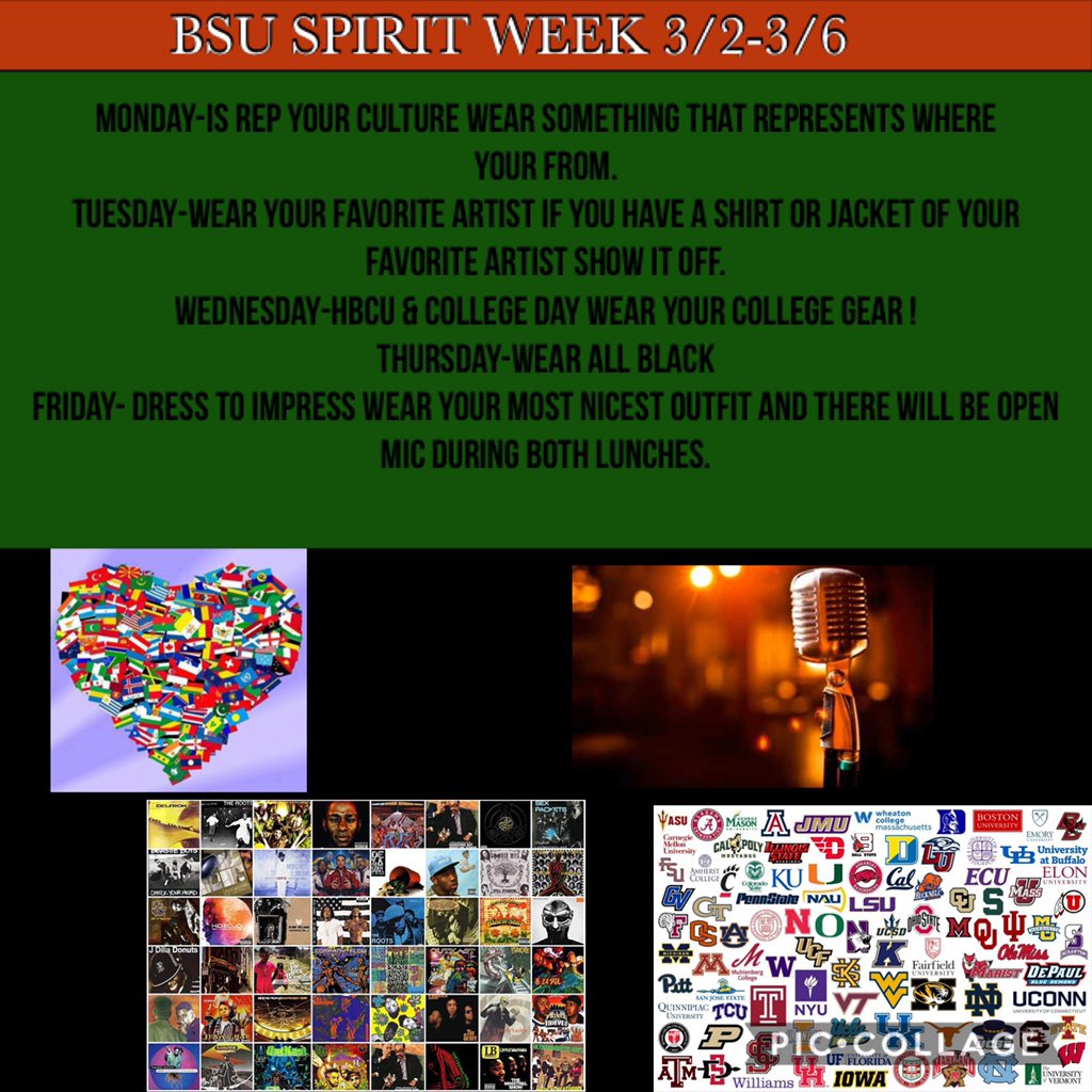 bsu_hi's tweet photo. Hey titans! Next week BSU is hosting a Spirit Week here’s a list of the activities! https://t.co/RHvtalSpdQ