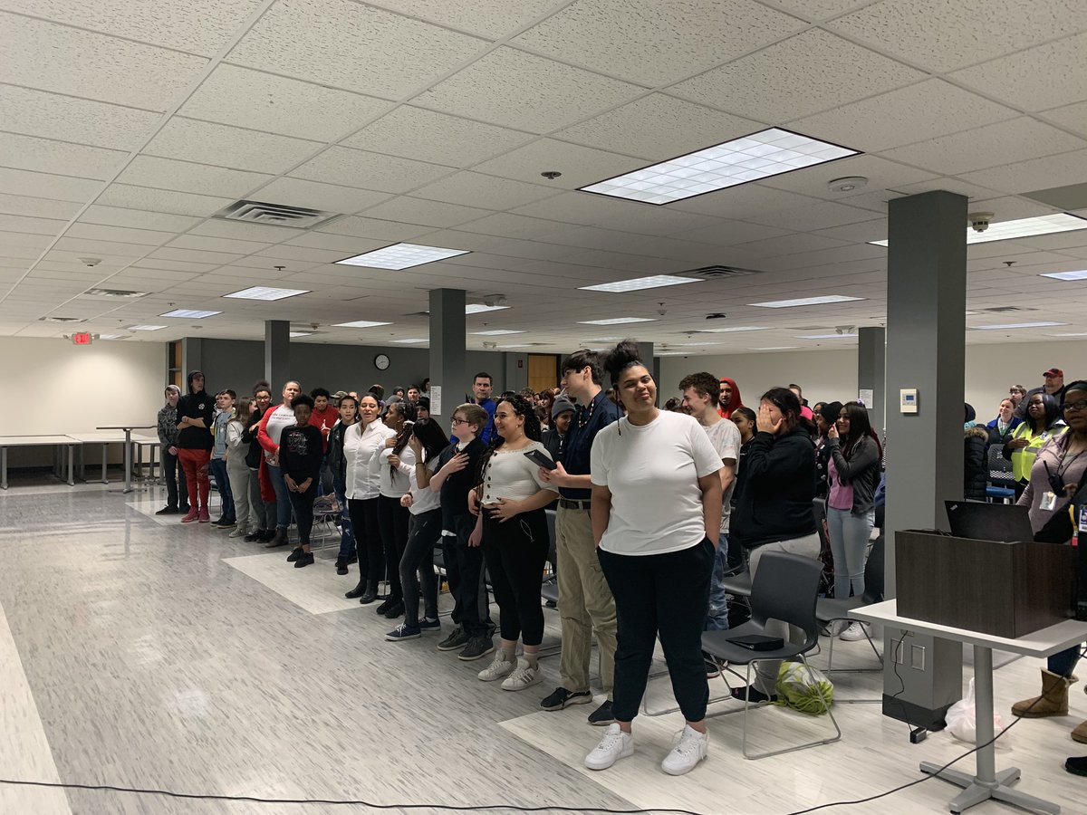 NEW__Innovation's tweet photo. N.E.W. &amp; John Dewey High School coming together to celebrate our students, our culture, and our community. # N.E.W.Pride #AfricanAmericanHistory #AmericanHistory https://t.co/aLDOl8xfdf
