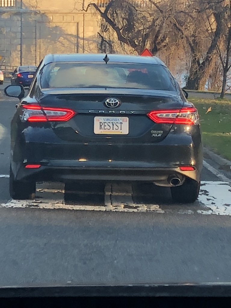 TheWorstPlates's tweet photo. I think the DMV should’ve RESYSTD allowing this license plate https://t.co/odDvdsLnbl