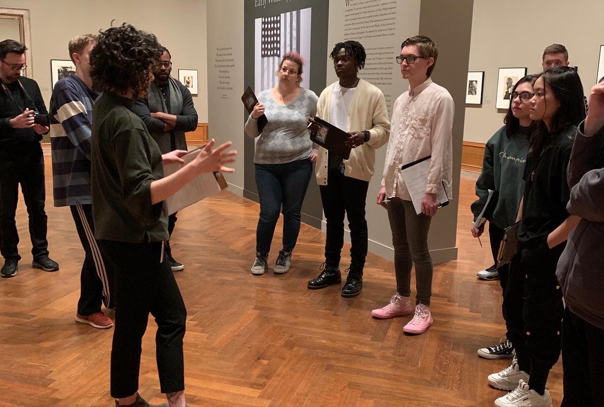 MCCcomartdesign's tweet photo. COM students visited the @AddisonArt to see an exhibit of Gordon Parks’ photography today with professors Curry and Bauer. #MCCcom https://t.co/05qsQoPEjY