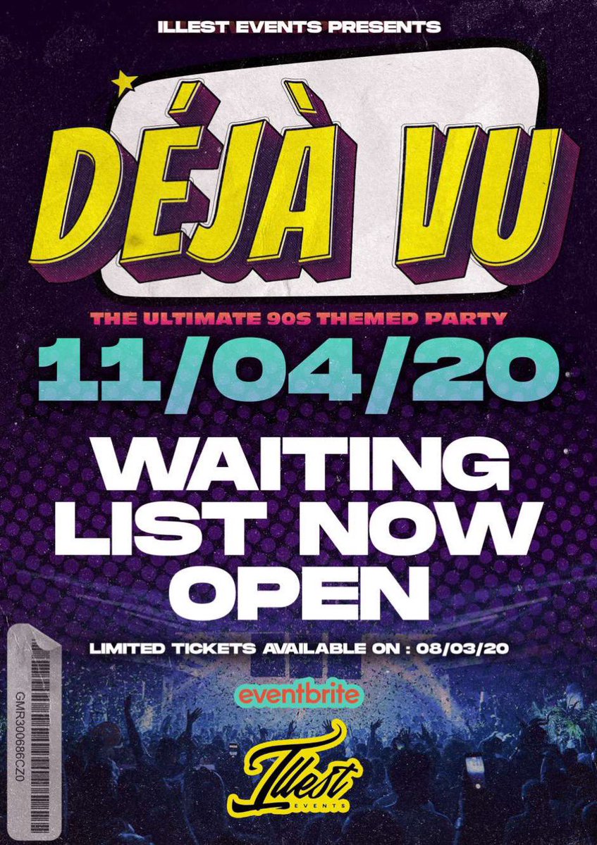 illestevents_'s tweet photo. #DEJAVU - Come Party Like The 90s/2000s 💫🥳 !

Get On The Waitlist &amp; Don’t Miss The Limited Ticket Release On 08/03/2020‼️

https://t.co/TbmbuMqFHs https://t.co/u4MYRqnKK6