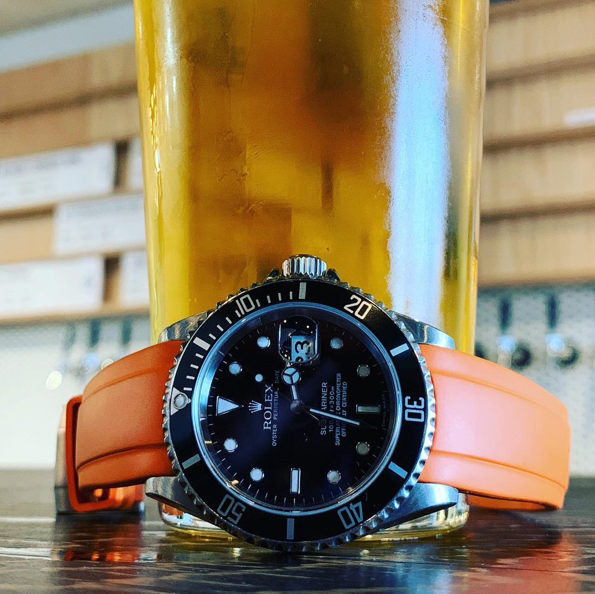 everestbands's tweet photo. #TGIF with my Bro @time_4_a_beer  🍻 Killer combo🤘 Thanks for sharing, Brother | Customize your Rolex watch at https://t.co/3p8EseFOwe #Rolex #submariner #sub #rolexsubmariner #16610ln #14060m #everestbands https://t.co/nNxbj7xl8A