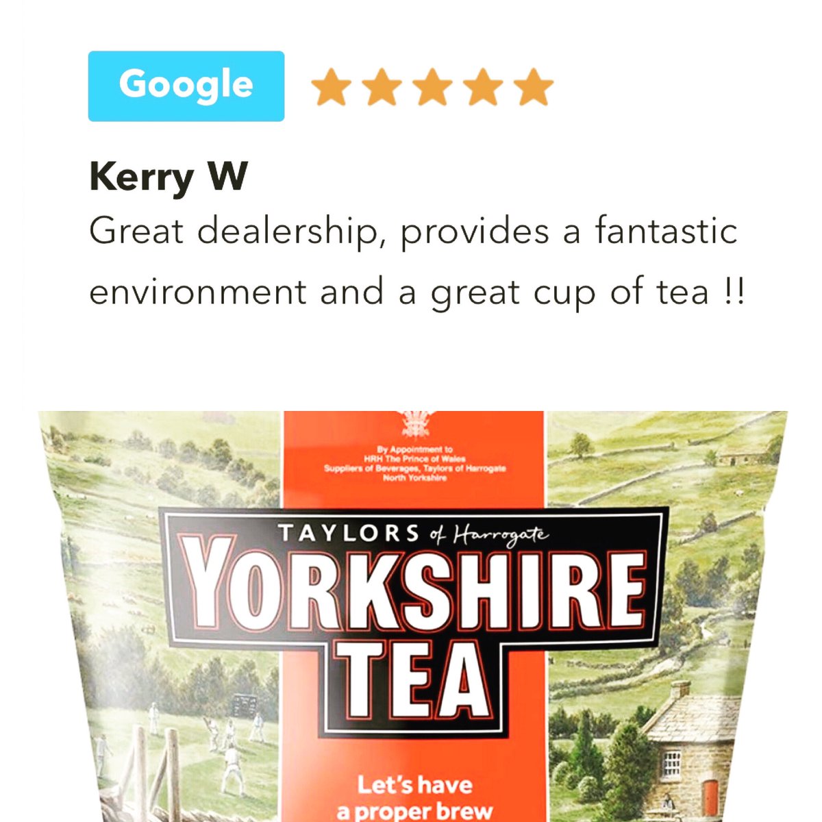 Massive thank you to #yorkshiretea  for keeping our customers happy!