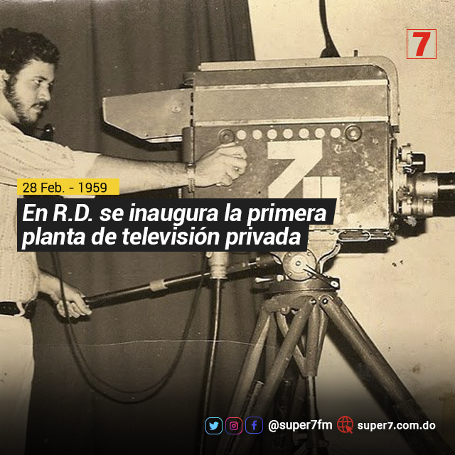 super7fm's tweet photo. #UnDíaComoHoy, 28 de febrero de 1959, en República Dominicana se inaugura la primera planta de televisión privada, denominada Radio HIN Television (Rahintel). | #Super7FM 107.7 FM
.
.
#Televisión #Rahintel #RepúblicaDominicana #RadioHIN #Radio https://t.co/gMjZrnmnIH