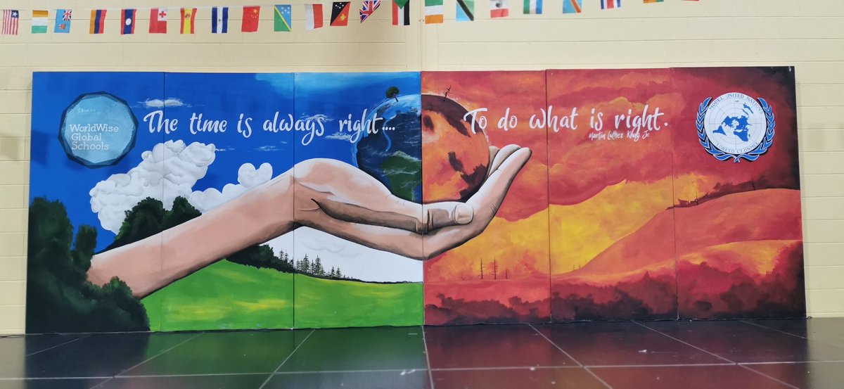 LoretoClonmel's tweet photo. We thank Anthony @AnthonyLawles10 for his continued creativity, kindness and hard work in Loreto! A huge thank from the LCMUN committee for creating this amazing backdrop for LCMUN 2020! #lcmun @WorldWise_Irl #ModelUN https://t.co/fhHVGduq2v