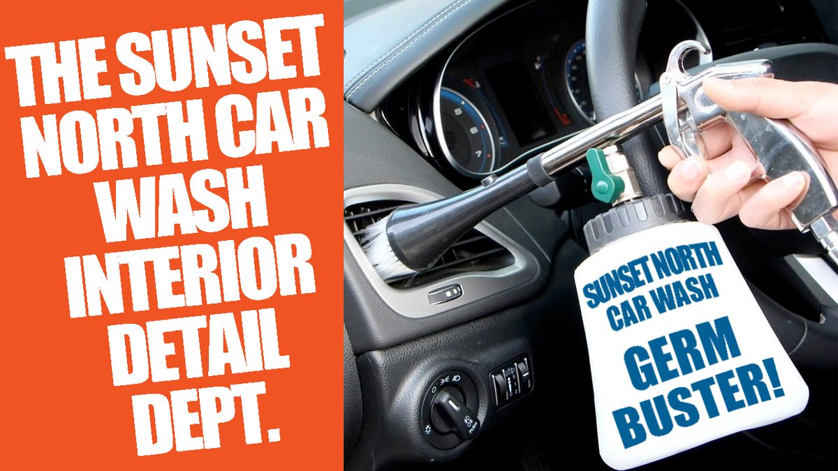 Your full service, eco friendly all hand wash & auto detailing service - Sunset North Car Wash. Video of interior cleaning, including the Germ Buster!  youtu.be/r2XSjzBSaf8 #autodetailing #carwash #interiorclean #steamcleaning, #germbuster #SanLuisObispoCounty