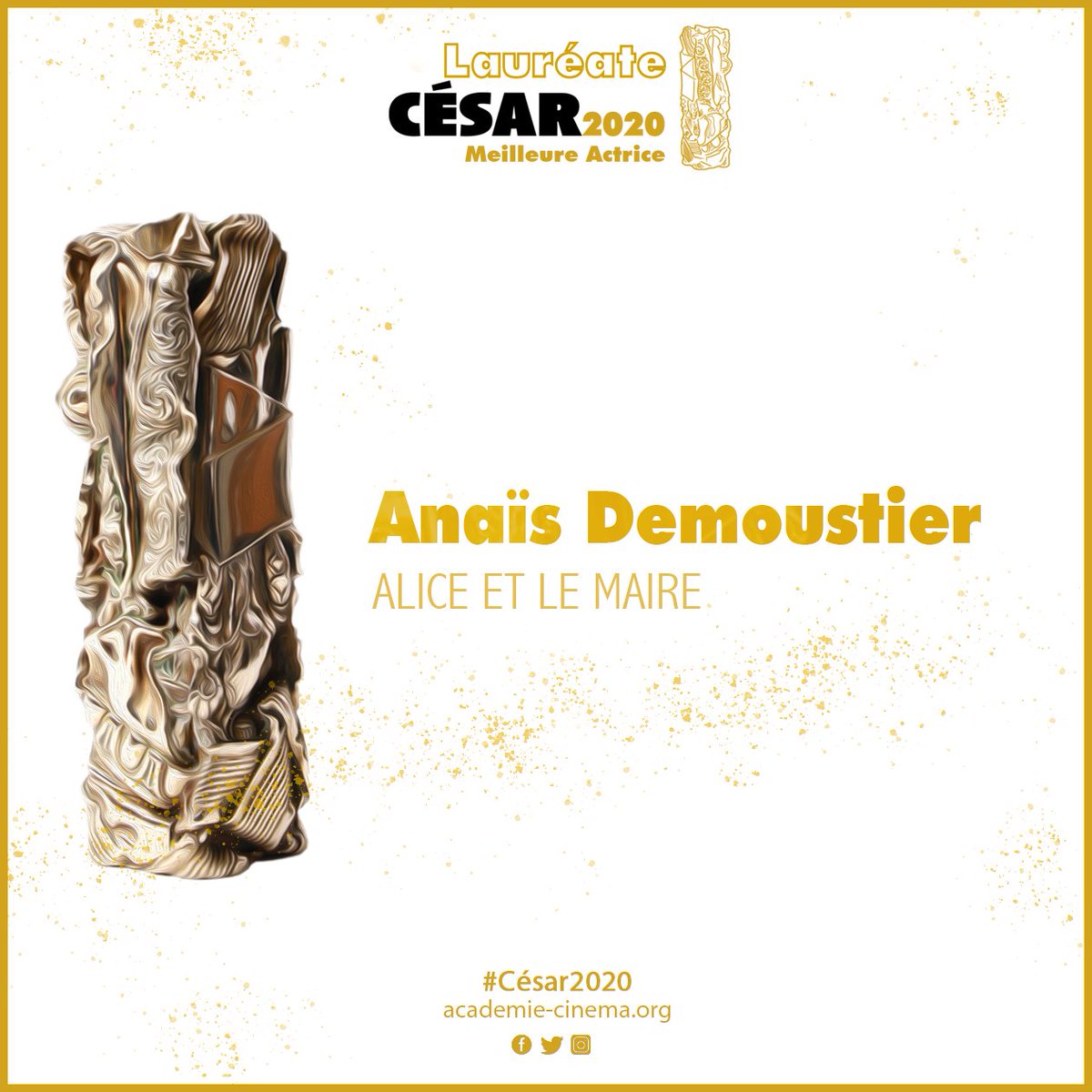 Anaïs Demoustier #César2020 de la Meilleure Actrice dans ALICE ET LE MAIRE
#anaisdemoustier #aliceetlemaire