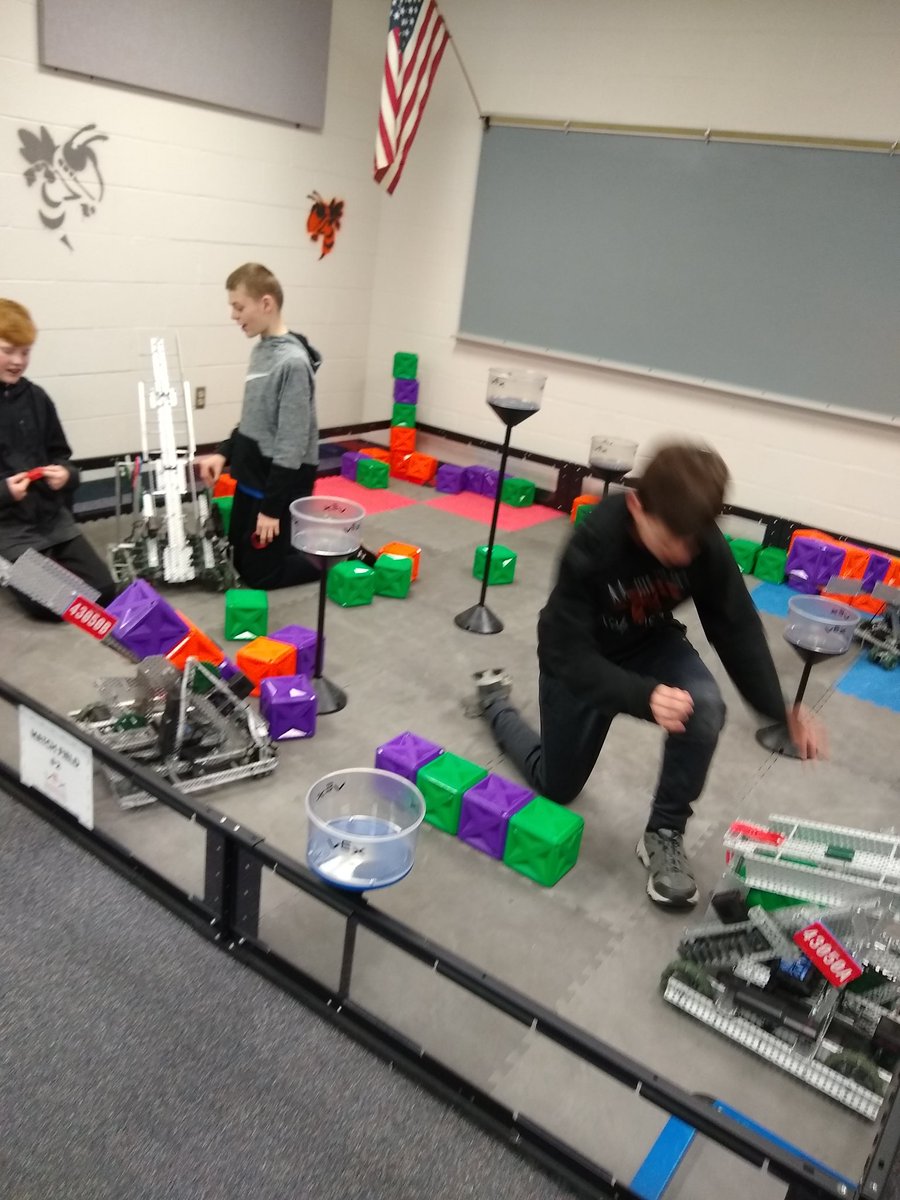 MVRobotics43050's tweet photo. Working hard to prepare for the Ohio Vex Robotics State Championship on March 6th #43050Yeet #43050E #TeamMVMS https://t.co/GrckzbiEdn