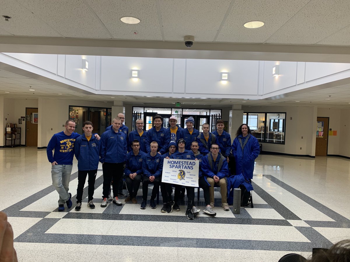 ckoehrn's tweet photo. Good luck to the Homestead Boys Swim and Dive team at state this weekend! ⁦@Spartytweets⁩ https://t.co/uTaFfnDBKz
