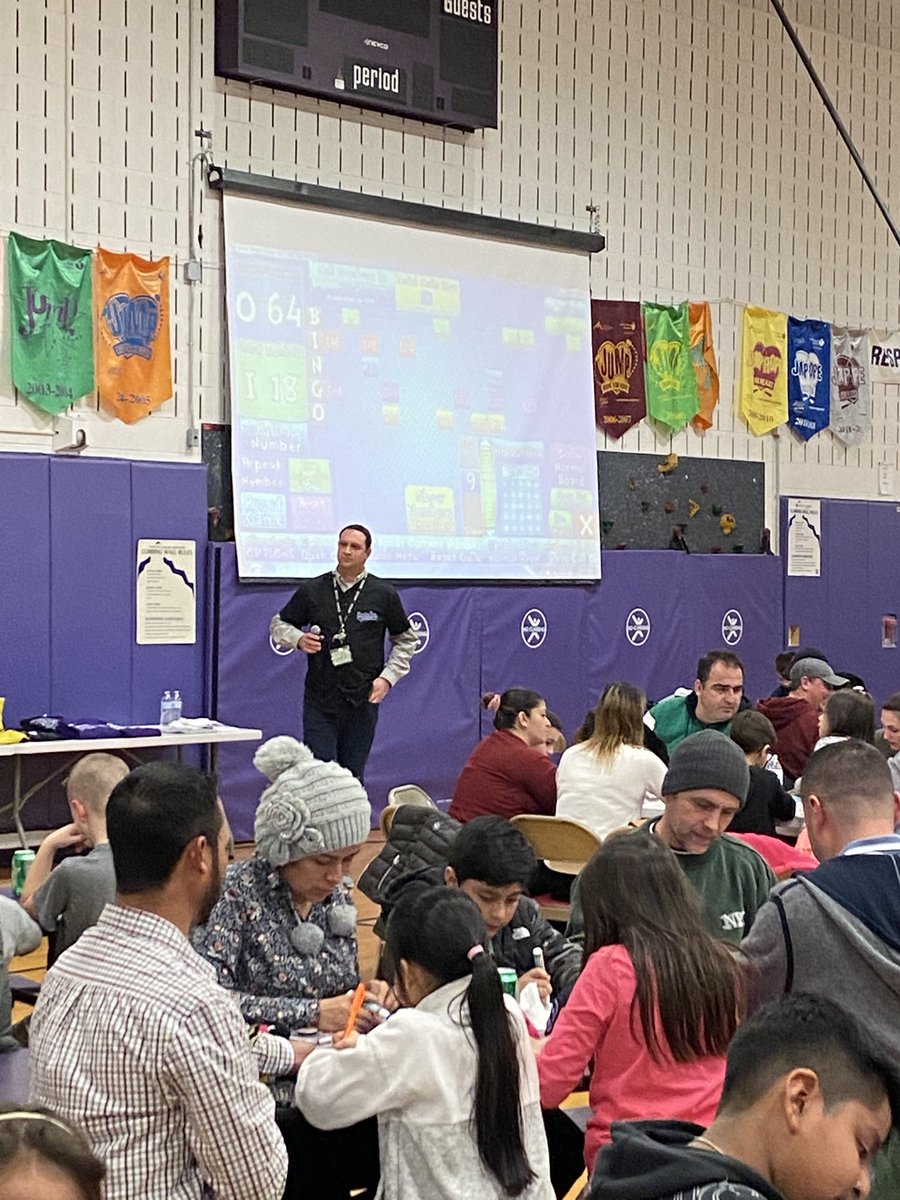 Having so much fun ⁦<a href="/HamptonBaysES/">Hampton Bays ES</a>⁩ BINGO Night! #WeAreHB #EngageHB 🎟📢