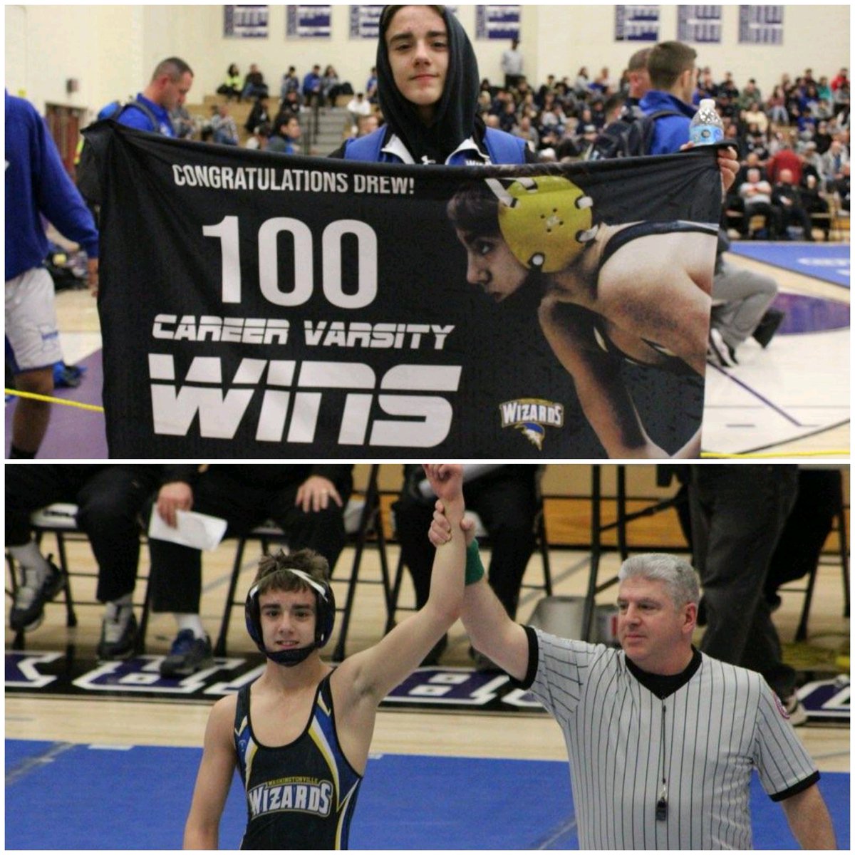 Kudos to <a href="/wcsd_hs/">Washingtonville HS</a> student Andrew Marchese for winning his second consecutive Section IX Wrestling Championship! In addition, he won his 100th High School match. Andrew will be representing the District and Section IX in the State wrestling championships. Good luck!