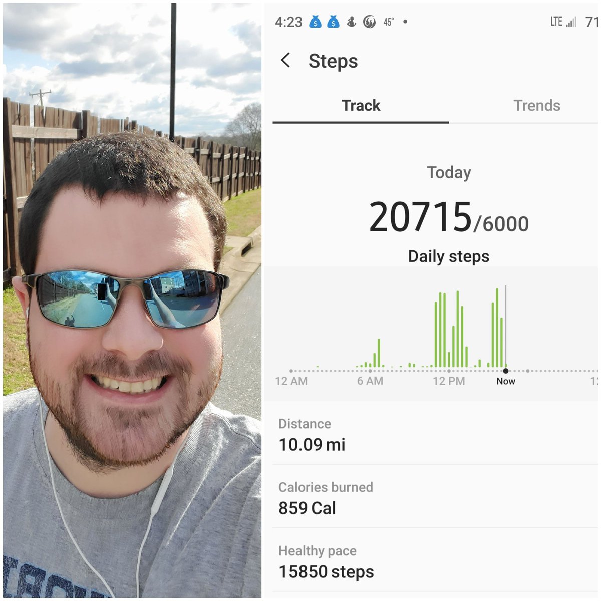 BrandonCostanza's tweet photo. I finally reached my goal 🙂 I reached 20 THOUSAND STEPS 💪 #workout #goals https://t.co/sZfqCB1xy9
